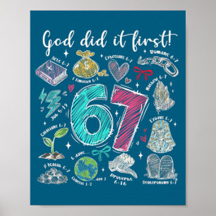 Poster Deus Fez Primeiro Cristão 6 7 Meme Para Crentes
