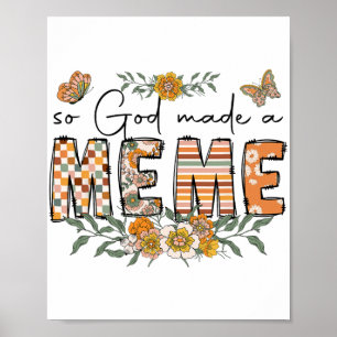 Poster Deus Fez Um Memória Feliz dia de as mães Vovó