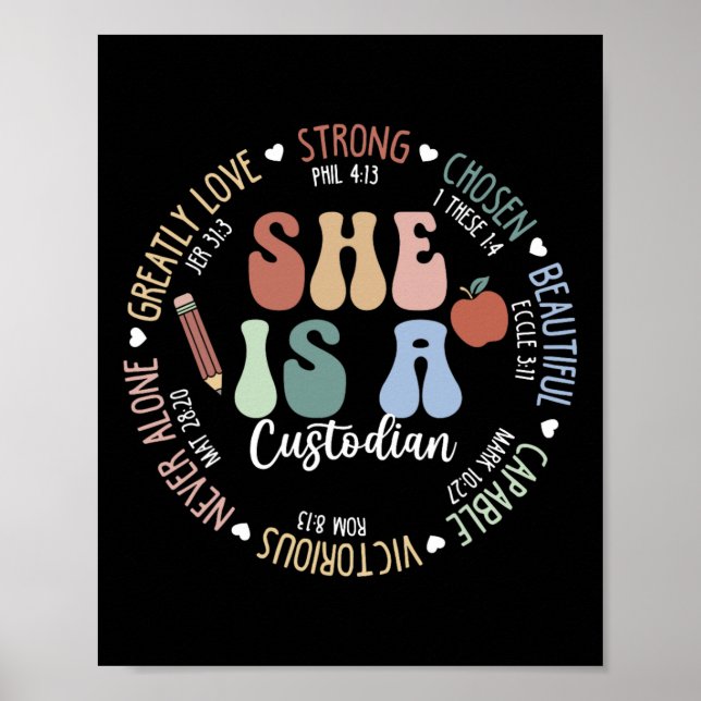 Poster Deus Guardião Diz Versículo Bíblico Cristão Volta  (Frente)