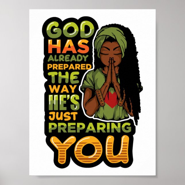 Poster Deus já preparou o jeito que ele está preparado (Frente)