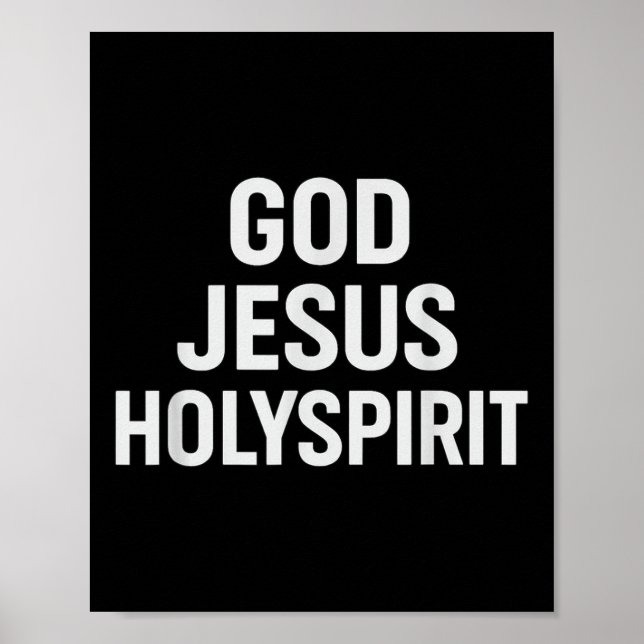 Poster Deus Jesus Espírito Santo Fé Cristã Igreja Crente (Frente)