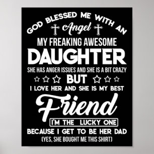 Poster Deus Me Abençoou Com Uma Filha De Anjo