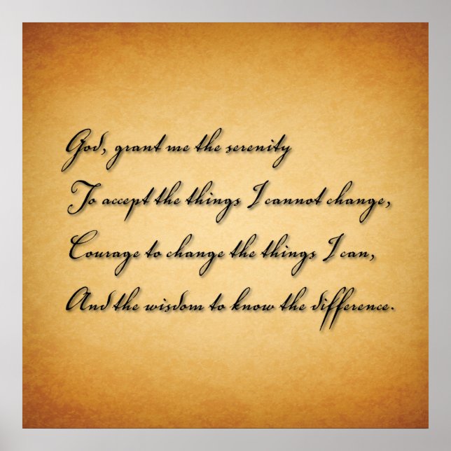 Póster Deus me conceda a serenidade (Frente)