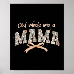 Poster Deus Me Fez Uma Mãe Mães Cristã Faith-ba