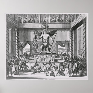 Póster Deus mexicano Huitzilopochtli