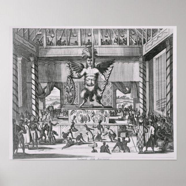 Póster Deus mexicano Huitzilopochtli (Frente)