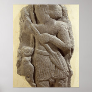 Póster Deus Moabite da tempestade, terra antiga de Shihan