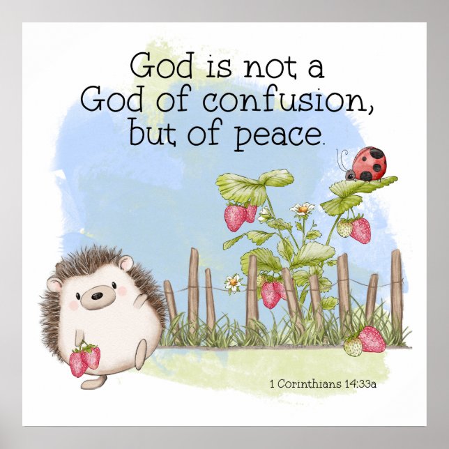 Poster Deus não é um Deus da confusão, mas da paz (Frente)