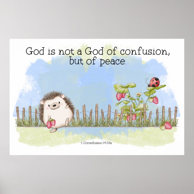 Poster Deus não é um Deus da confusão, mas da paz (Frente)