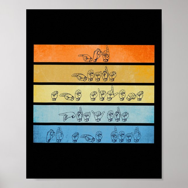 Poster Deus Oculta Orações Sensibilização Surda Sinal de  (Frente)