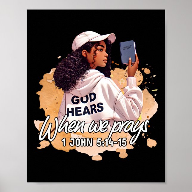 Poster Deus Ouve Quando Oramos Fé Mês da História Negra A (Frente)
