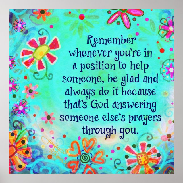 Poster Deus Responde Às Orações Através De Você (Frente)