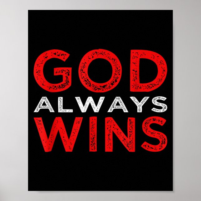 Poster Deus Sempre Vence Religioso (Frente)