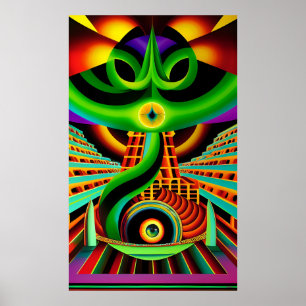 Poster Deus Serpente Meso-Americano