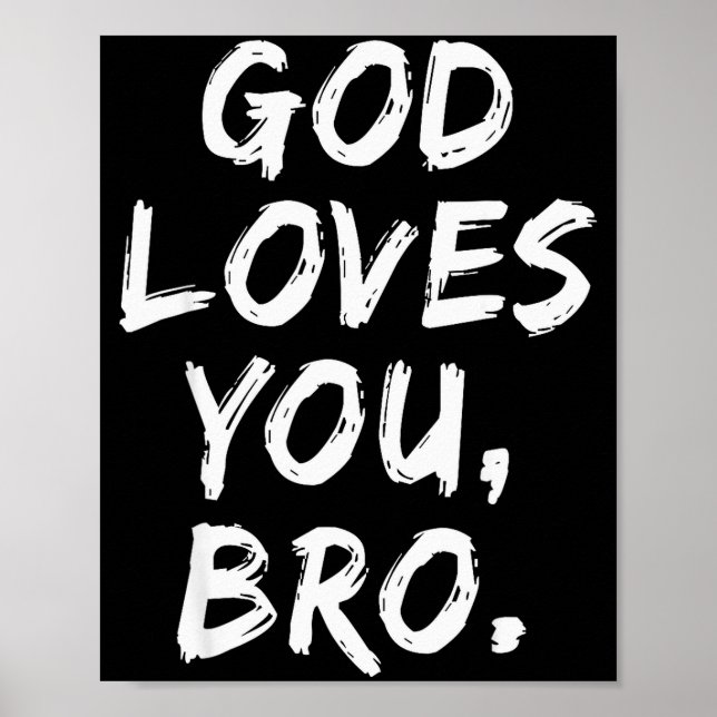 Poster Deus Te Ama Irmão Cristão Crente Fé Religião (Frente)