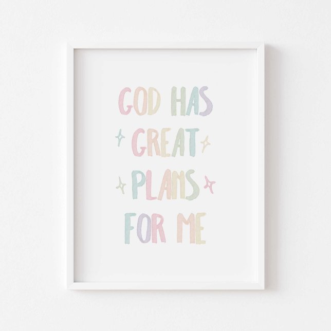 Poster Deus tem planos de excelente para mim (Criador carregado)