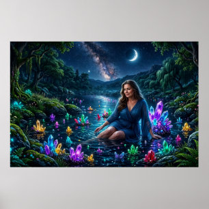 Poster Deusa do Lago de Cristal Mágico