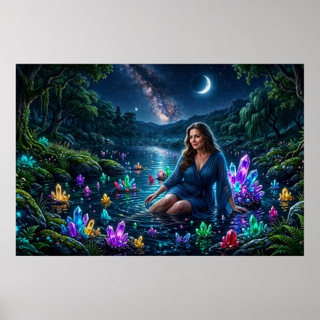 Poster Deusa do Lago de Cristal Mágico (Frente)