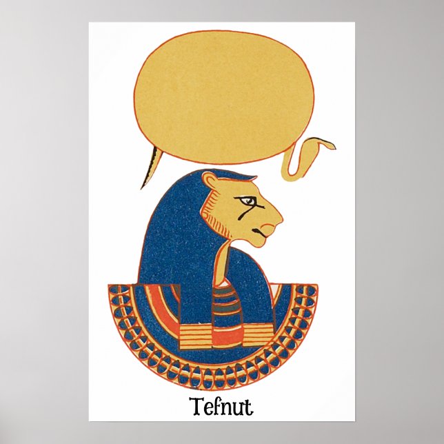 Poster Deusa egípcia antiga de Tefnut (Frente)