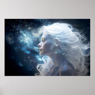 Poster Deusa Encantando Sonho Fantástico Arte de Parede C