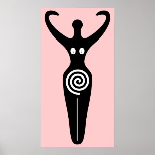 Póster Deusa Espiral Feminina Sagrada