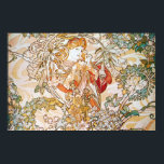 Póster Deusa Floral<br><div class="desc">Deusa Flor Art Nouveau Trabalho de arte por Alphons Mucha</div>