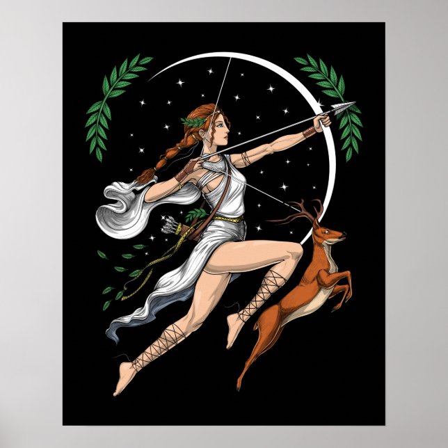 Poster Deusa Grega Artemis (Frente)