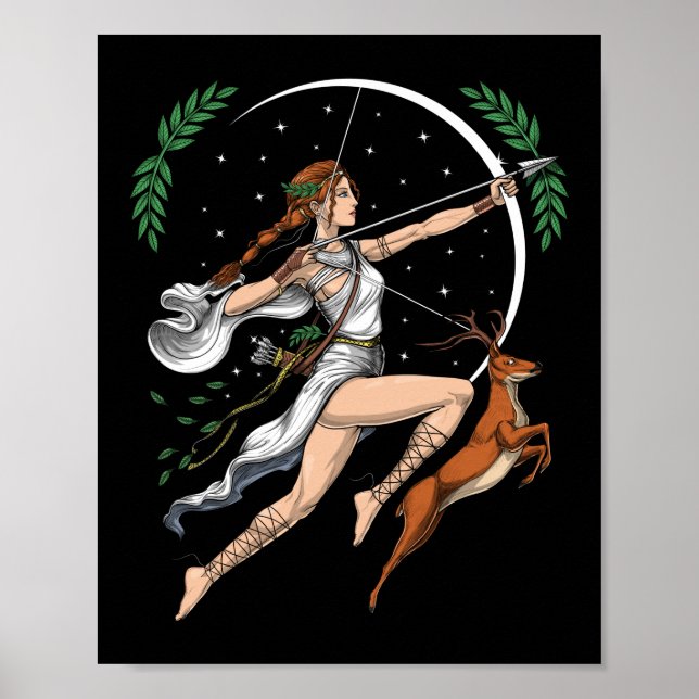 Poster Deusa Grega Artemis (Frente)