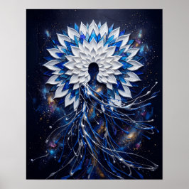 Poster Deusa Mandala de Impasto Celestial