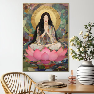 Poster Deusa Quan Yin Art Impressão: Abstrato Mosaico Lot
