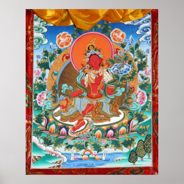 Poster Deusa Red Tara Tibetana (Frente)