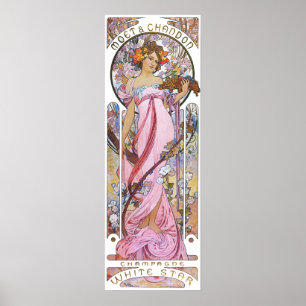 Póster Deusa Rosa Rosa do Vintage