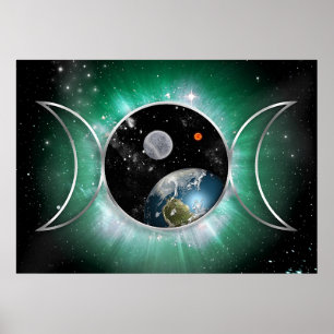 Poster Deusa tripla cósmica