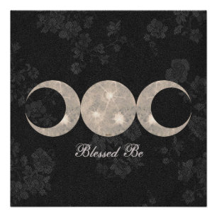Póster Deusa tripla Prim da lua da bruxa