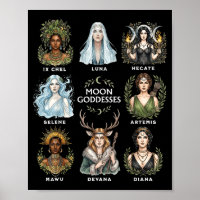 Deusas da lua arte pagã bruxa divina feminina