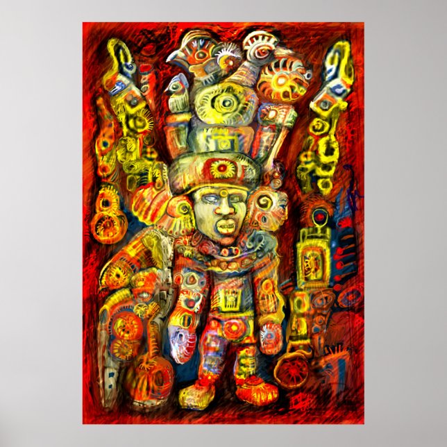 Poster **Deuses Antigos IV** A ARTE DIGITAL ÚNICA DE ALBR (Frente)