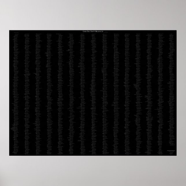 Poster Deuses em que não acreditas (Frente)