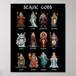 Poster Deuses Eslavos Eslavos Pagãos Mitologia Antiga Ucr