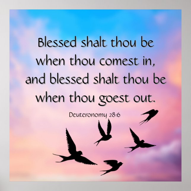 Poster Deuteronomia 28:6 (Frente)