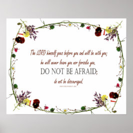 Poster Deuteronomia 31:8, não tenha medo, Décor