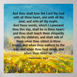 Poster Deuteronomia 6:5-7