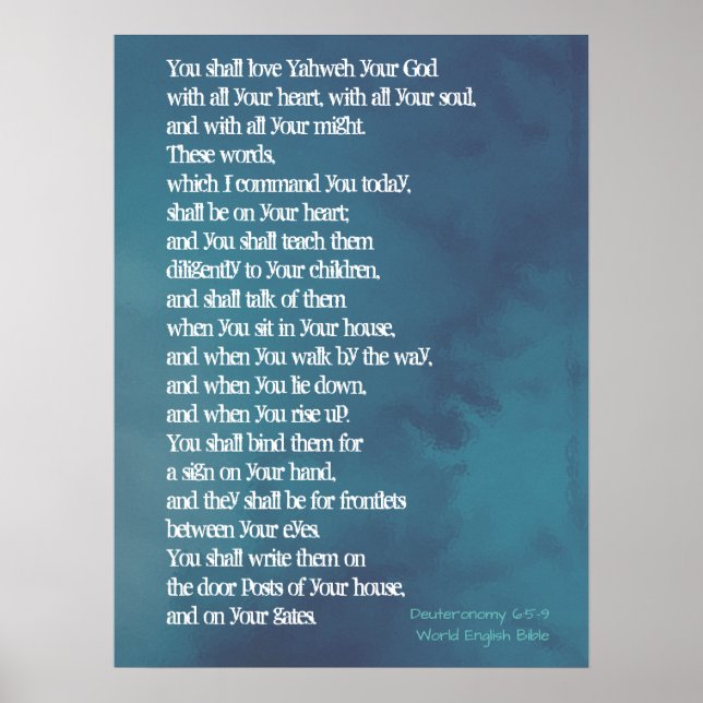Poster Deuteronomia 6:5-9 - Prioridades (Frente)