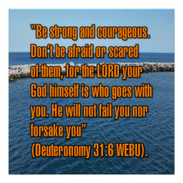 Póster Deuteronomy 31:6 WEBU