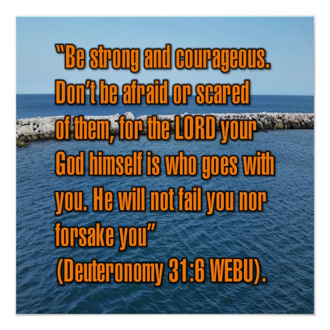 Póster Deuteronomy 31:6 WEBU (Frente)