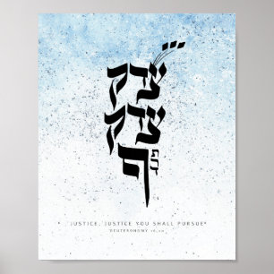Poster Deutnomy 16,20,Justice, Justice, You vai prossegui