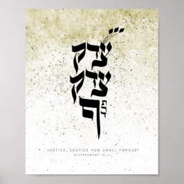 Poster Deutnomy 16,20,Justice, Justice, You vai prossegui