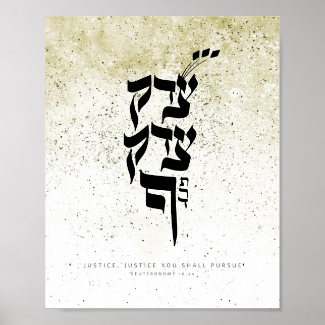 Poster Deutnomy 16,20,Justice, Justice, You vai prossegui (Frente)