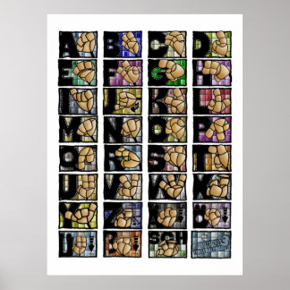 Poster Deutsches Fingeralphabet 3 (2025)