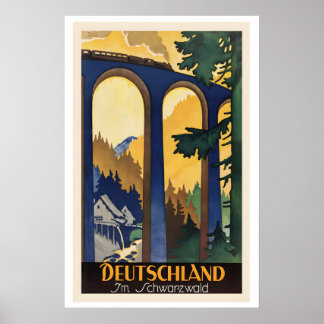 Poster Deutschland im Schwarzwald Germany in Black Forest