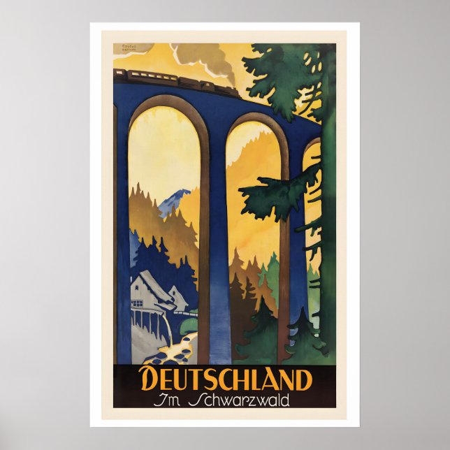 Poster Deutschland im Schwarzwald Germany in Black Forest (Frente)